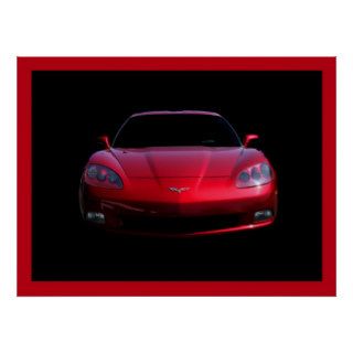 Red Corvette Print
