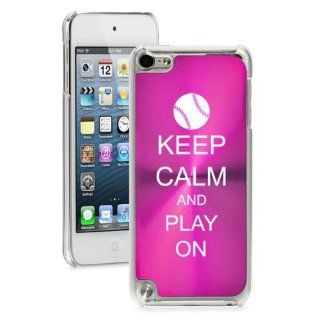 Apple iPod Touch 5th Generation Hot Pink 5B456 hard back case cover Keep Calm and Play On Baseball Cell Phones & Accessories