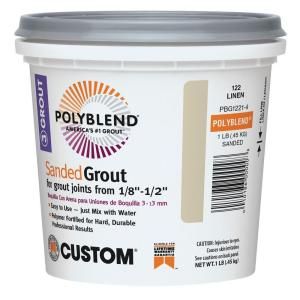 Polyblend #122 Linen 1 lb. Sanded Grout PBG1221