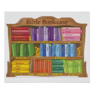 Bible Bookcase Wall Chart Print