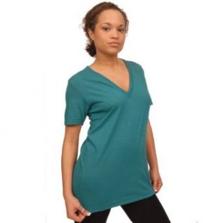American Apparel TR456W Women's Tri Blend Short Sleeve Deep V Neck Clothing