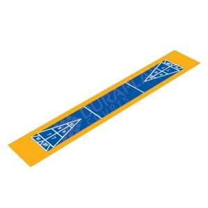 DuraPlay by RealGrass and Real Grass Lawns 7 ft. 11 in. x 47 ft. 7 in. Royal Blue and Yellow Single Shuffleboard Kit SSH S8   RB/YL