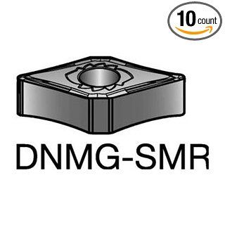 Sandvik Coromant T Max P Carbide Turning Insert, DNMG, 55 Degree Diamond, SMR Chipbreaker, S05F Grade, Multi Layer Coating, DNMG442 SMR, 1/2" iC, 0.0315" Corner Radius (Pack of 10)