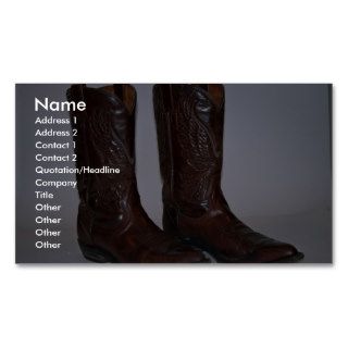 Cowboy boots business card