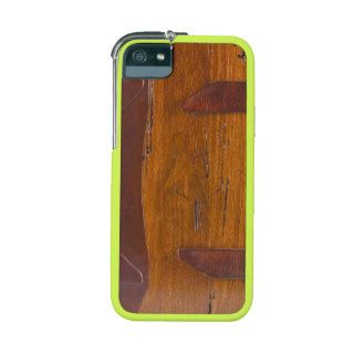Brown Double Hinged Book Leather Look iPhone 5/5S Case