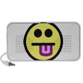 Yellow Tongue Out Smiley Face Notebook Speaker