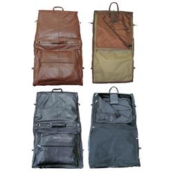 Amerileather Cowhide Leather 3 suit Garment Bag Amerileather Leather Garment Bags