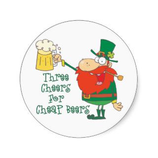 Funny Beer St. Patricks Day Stickers