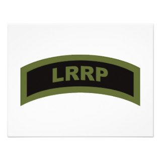 Long Range Reconnaissance Patrol Tab O.D. (LRRP) Custom Announcement
