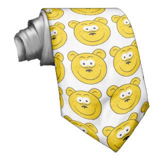 Bear  Smiley Face Custom Ties