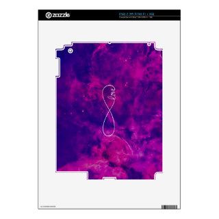 Infinity Love Purple Pink Blue Nebula Space Skin For The iPad 2