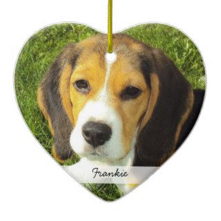 Double Dog Picture Christmas Tree Ornament