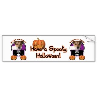 Halloween   Just a Lil Spooky   Jack Russell Bumper Sticker