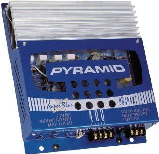 Pyramid PB444X 400 Watt 2 Channel Mosfet Car Audio Amplifier Super Blue Series  Vehicle Multi Channel Amplifiers   Players & Accessories