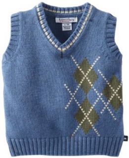 Kitestrings Baby boys Infant V Neck Sweater Vest, Navigator Blue, 6 9 Months Infant And Toddler Sweaters Clothing