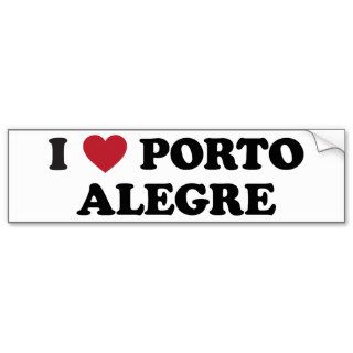 I Heart Porto Alegre Brazil Bumper Stickers