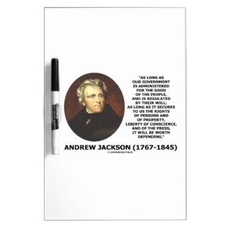 Andrew Jackson Government People Will Defending Dry Erase Whiteboard