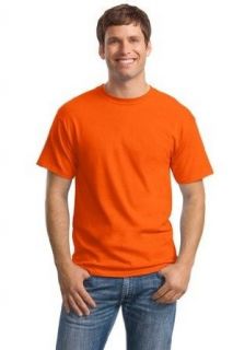 Hanes HEAVYWEIGHT 5.2 oz Short Sleeve T shirt, L Orange at  Mens Clothing store