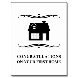 congratulations on your first home  mod home post card