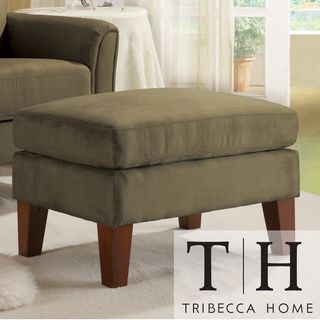 TRIBECCA HOME Uptown Dark Brown Faux Leather 4 piece Living Room Set Tribecca Home Living Room Sets