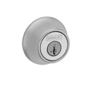 Stanley Double Cylinder 285 Satin Chrome Light Commercial Deadbolt Featuring SmartKey 285 626 SMT CP K6