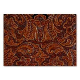 Tooled Leather Photograph Country Western Business Card