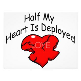 Half My Heart Is Deployed (Broken Heart) Invites