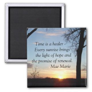 Sunset5 Magnet, Time is a healer     Every sunr