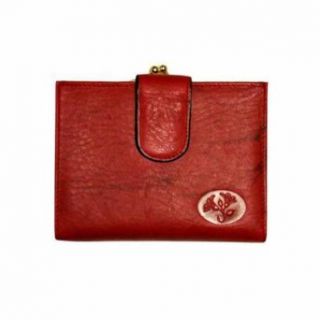 Red Buxton Leather Credit Card Midsize Wallet Shoes
