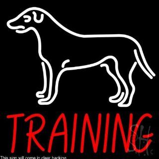 Dog Training Clear Backing Neon Sign 24" Tall x 24" Wide  Business And Store Signs 