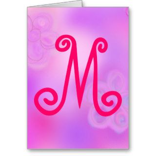 Letter M Monogram Notecard