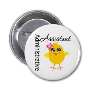 Cute Career Chick Administrative Assistant Pin