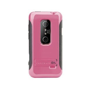 HTC Evo 3D Pop Cases   Olo by Case Mate Pink / Cool Grey Cell Phones & Accessories