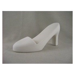 Ceramic bisque unpainted 07 461 high heel shoe 6 1/2" x 2 1/2" x 3 3/8" 