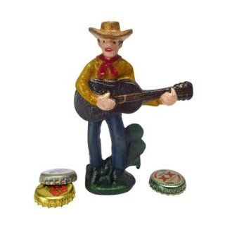 Cactus Pete the Cowboy Cast Iron Bottle Opener Set of Two   Can Openers