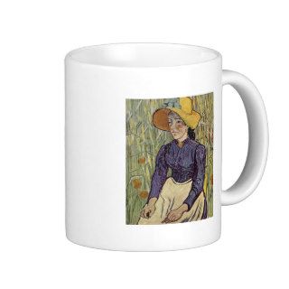 Peasant Woman Against Background of Wheat Van Gogh Coffee Mugs