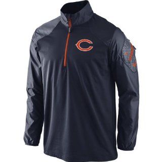 Chicago Bear jackets  Nike Chicago Bears Hybrid Quarter Zip Pullover Performance Jacket   Navy Blue  Sports Fan Outerwear Jackets  Sports & Outdoors