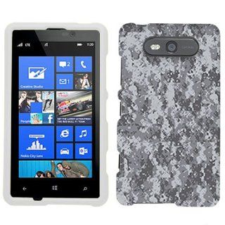 Nokia Lumia 820 Digital Camo Grey Hard Case Phone Cover Cell Phones & Accessories
