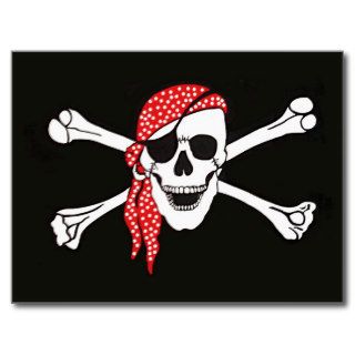 Skull and Crossed Bones Pirate Flag Post Cards