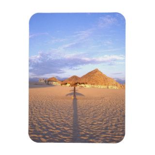 NA, Mexico, Cabo San Lucas, Beach Huts & Ocean Rectangular Magnet