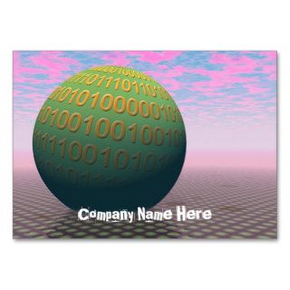 Binary Globe Business Card Templates