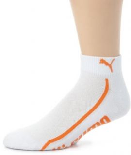 Puma Golf Men's Single Quarter Sock (White/Vibrant Orange, 10 13)  Athletic Socks  Clothing