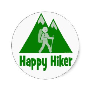 Hiking Sport Athlete Happy Hiker Stickers