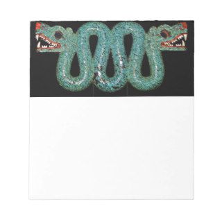 Jade Turquoise Serpent Aztec Mayan Mexican Memo Pad