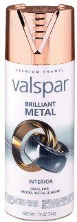 Valspar 465 66011 SP 12 Oz Copper Brilliant Metal Spray Paint    