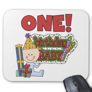 Boy Birthday Baby 1st Birthday Tshirts and Gifts Mousepads