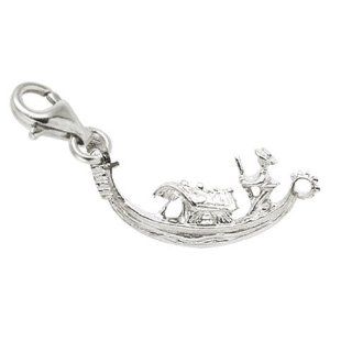 Rembrandt Charms Gondola Charm with Lobster Clasp, Sterling Silver Jewelry