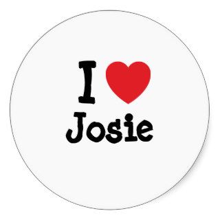 I love Josie heart T Shirt Round Sticker
