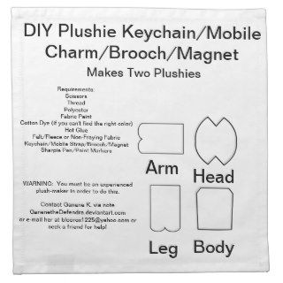 DIY Plushie Keychain/Mobile Charm/Brooch/Magnet Cloth Napkin