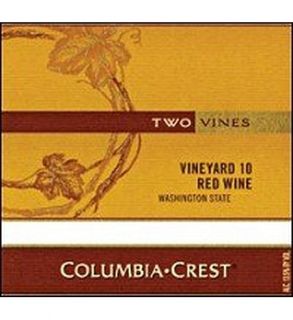 Columbia Crest Two Vines Vineyard 10 Red Wine 2010 750ML Wine